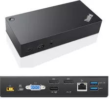 Lenovo 03X7194 dokas / prievadų replikatorius, laidinis, USB 3.2 Gen 1 (3.1 Gen 1) Type-C, juodas