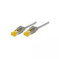 Tecline patch laidas Cat. 6A (ISO/IEC), S/FTP (PiMF), be halogenų, su fiksavimo apsauga, geltonas