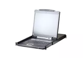 ATEN 8 prievadų 17 colių LCD KVM jungiklis per IP (USB - PS/2 VGA) su USB išoriniu prievadu