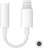 Adapteris CoreParts MSPP74280 Lightning į 3,5 mm garso lizdą baltas