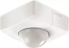 Lubinis PIR jutiklis Steinel IS 3360 COM1 — laidinis, 220–240 V kintamoji srovė, 2000 W, baltas, 95×95×65 mm