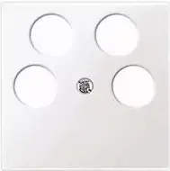 Sieninė plokštelė / jungiklio dangtelis Merten 296519, balta, termoplastikas, 1 vnt.