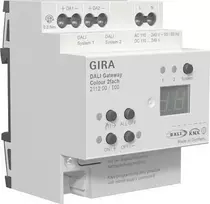 Gira DALI Gateway Colour 2f REG KNX Secure – DIN bėgio šliuzas DALI spalvotam apšvietimui valdyti (211200)