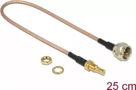Koaksialinis kabelis DeLOCK 13025 0,25 m SMB F rudas