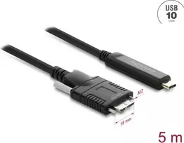 Delock 83623 aktyvusis optinis kabelis USB 10Gbps, USB Type-C į Micro-B, 5 m