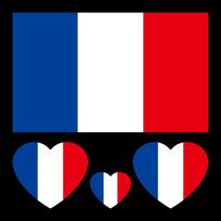 French Spanish German Russian Flag Stickers Heart Shaped Flag Vinyl Decals For Cars Motorcycle Laptop Window Car Accessories 1 Set red