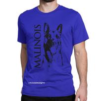 Malinua šuo Belgų aviganis Mechelaar Dydelis T-shirt Vyrams Medvilninis Naujoviškas T-shirt EMO T-shirt Grafinis Alternatyvūs drabužiai L tamsiai mėlyna spalva