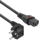 ACT maitinimo laidas CEE 7/7 kampinis kištukas - C13 IEC Lock juodas 2 m, EL182S