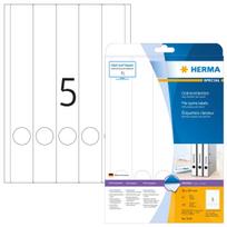 HERMA A4 failų etiketės 38x297 mm balto matinio nepermatomo popieriaus 125 vnt.