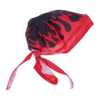 Cycling Headwraps Skull Cap Biker Gothic Vintage Flame Skull Printed Pirate Hat orange