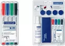Markeris Staedtler Lumocolor whiteboard compact 341, 4 spalvų rinkinys
