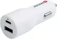SKROSS Dvigubas automobilinis įkroviklis 20W PD baltas (SKCHCA0120WPDCN)
