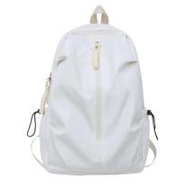 Backpack popular texture schoolbag female junior high school student student travel large capacity backpack solid color simple leisure bag chaki