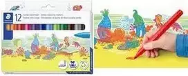 Staedtler Noris Jumbo 340 C12 flomasterių rinkinys – 12 spalvų vaikams