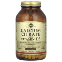 Solgar, kalcio citratas, vitaminas D3, 240 tablečių