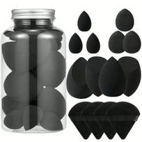 12/14Pcs Makeup Sponge Blender Beauty Egg Foundation Sponges with Storage Bottle Powder Puffs Cosmetic Puff Make Up Accessories beige