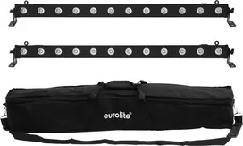 LED juostų rinkinys EUROLITE 2x LED BAR-12 QCL RGBW su minkštu dėklu — 2 vnt., RGBW QCL šviesos diodai