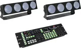 LED šviestuvų komplektas EUROLITE CBB-4 DMX valdiklis RGB, valdiklis RGB LED šviestuvams