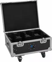 Flightcase Roadinger 31005247 4× AKKU MBT-3 su ratukais ir integruota įkrovimo funkcija