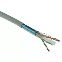 ACT Cat 6 F/UTP kietasis montavimo kabelis, PVC, CPR euroklasė ECA, 24 AWG, pilka, 500 metrų