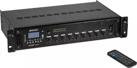 Mikserinis stiprintuvas Omnitronic MA-120P 120W ELA, viešojo adresavimo stiprintuvas su 120 W išėjimu