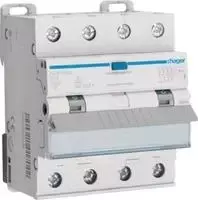 Hager ADX440D 4P 10kA B-40A 30mA A tipo diferencialinis automatinis jungiklis