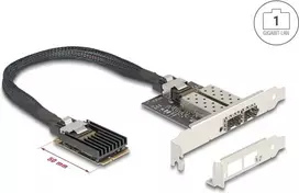 Tinklo adapteris DELOCK Mini PCIe I/O 95281 su 2× SFP Gigabit LAN