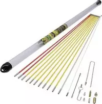 C.k tools MightyRod PRO T5422 12 m rinkinys — stiklo pluošto kabelių traukimo strypai