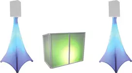 EUROLITE Flat Light Set AKKU 2x 3W LED juostų rinkinys su stovu – nešiojamas įkraunamas LED šviestuvų komplektas
