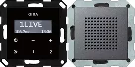 GIRA 228028 Radijo laikrodis skaitmeninis antracitas - juoda (228028)