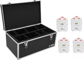 EUROLITE Light Set 4x AKKU TL-3 TCL balta – belaidis nešiojamų lempų rinkinys