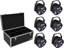 LED PAR šviestuvų rinkinys EUROLITE 20000626, 6×36W RGB, sceniniai prožektoriai