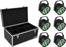 LED PAR šviestuvų rinkinys EUROLITE 6x TCL Spot su transportavimo dėklu, modelis TDV-1