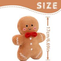 17cm Kawaii Gingerbread Man Plush Toys Exquisite Christmas Party Decorations Atmospheric Decoration Festival Gifts For Friends 17cm ruda