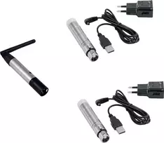 Belaidis DMX rinkinys EUROLITE QuickDMX Siųstuvas 1x + Imtuvas 2x (su baterijomis) 20000900