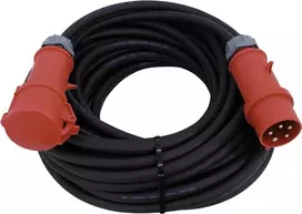 Prailginimo kabelis PSSO 32A CEE 5x6 mm² 25 m raudonas