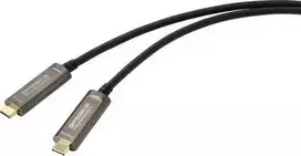 SpeaKa Professional USB-C / DisplayPort jungiamasis laidas 10,00 m SP-9505620 TPE apvalkalas Juodas [1x USB-C™ kištukas - 1x USB-C™ kištukas] (SP-9505620)