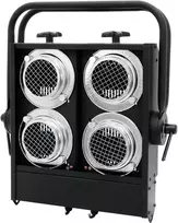Halogeninis aklintojas EUROLITE Audience Blinder 4×PAR-36 juodas – 4 lempų scenos aklintojas