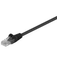 Goobay 95596 CAT 6 U/UTP jungiamasis kabelis, CCA, 1,5 m, juodas
