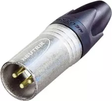 Neutrik XLR jungtis, kištukas, tiesus, 3 polių, sidabrinė NC3MXX-EMC, 1 vnt.