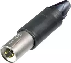 Neutrik XLR jungtis, kištukas, tiesus, lizdas, tiesus, 3 kontaktai, sidabrinė NC3FM-C 1 vnt.