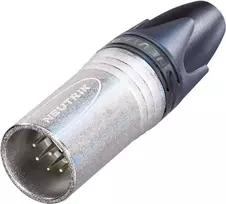 Neutrik XLR kištukas, tiesus, 7 kontaktų, sidabrinis NC7MXX (1 vnt.)