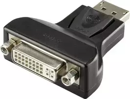 Renkforce 1404079 DisplayPort–DVI adapteris: DisplayPort kištukas ir DVI 24+5 kontaktų lizdas, juodas
