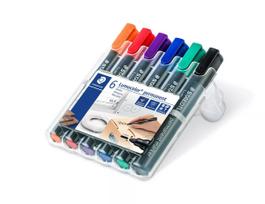 Permanentiniai žymekliai Staedtler Lumocolor 352 kulkos formos antgalis 6 vnt.