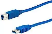 e+p CC 302 USB kabelis, USB 3.0 (3.1 Gen 1), USB A – USB B, kištukas/kištukas, 1,5 m, mėlynas