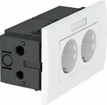 Kištukinis lizdas SDE-RW D0RT2B Module 45 2-jų krypčių 84x140x59mm (6119429)
