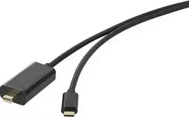 Renkforce USB / Mini-DisplayPort jungiamasis kabelis [1x USB-C™ kištukas - 1x Mini-DisplayPort kištukas] 5 m Juodas (RF-3421684)