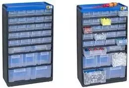 Dėžė smulkioms detalėms allit VarioPlus Pro 53/60 30,0 x 13,5 x 52,5 cm mėlyna/juoda