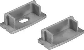 Galinių dangtelių rinkinys U profiliui 20 mm EUROLITE 51210867 sidabrinis