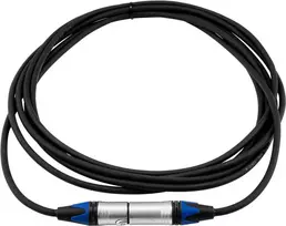 PSSO XLR kabelis 3 kontaktų, 5 m, juodas, Neutrik suderinamos jungtys